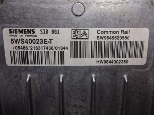 Centralita del motor  Citroen 5WS40023ET 5WS40023E-T 9646529580 9644302380