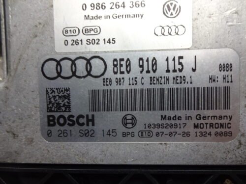 Centralita del motor AUDI 8E0910115J 0261S02145 8E0910115JX 0986264366