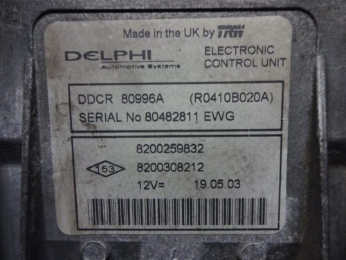 Centralita del motor  Renault 8200259832 8200308210 R0410B020A