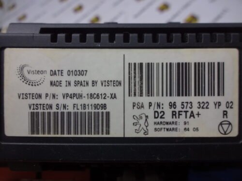 Clima panel de control Citroen C5 96573322YP 96470288XT