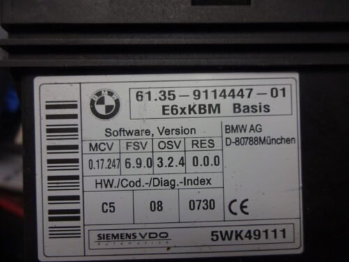 Unidad de control  BMW 6135911444701 61.35-9114447-01 5WK49111