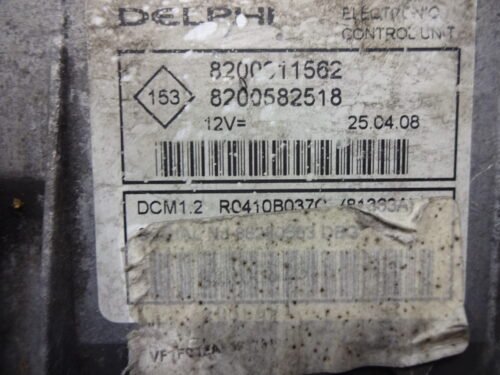 Centralita del motor Renault 8200911562 8200582518 R0410B037C