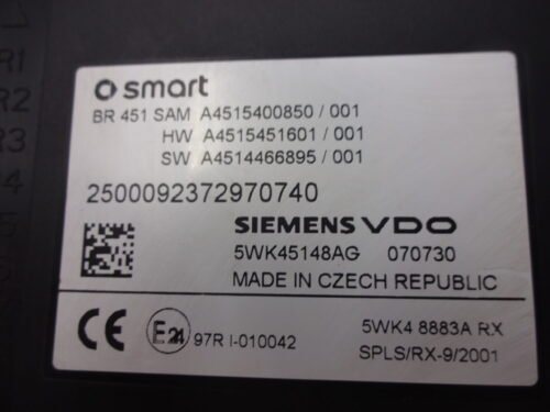 Caja de fusibles Smart A4515400850 A4515451601 A4514466895 5WK45148AG