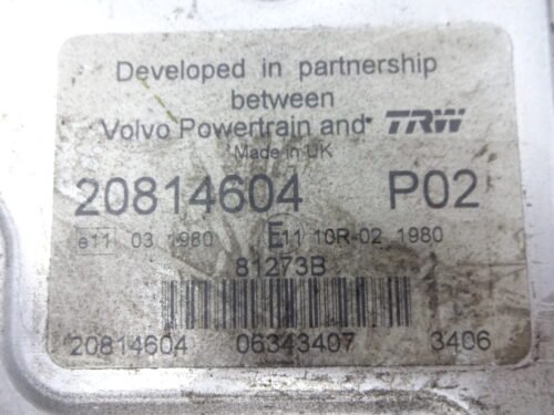 Centralita del motor VOLVO 20814604 P02 81273B 06343407 20814604