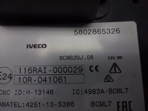 BCM Caja de fusibles Iveco Daily 5802865326 BCMS20J.08