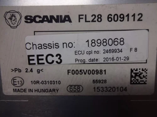 Unidad de control SCANIA 1918851 F005V00981 FL28 609112 1898068