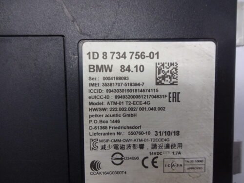 Unidad de control MINI BMW 873475601 8 734 756-01