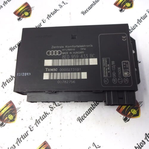 Modulo Electrónico Confort  Audi A4 8E0959433BC 8EO959433BC TEMIC 00002731B1