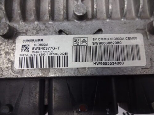 Centralita PEUGEOT CITROEN 5WS40377G-T 5WS40377GT 9655534080 9663862980