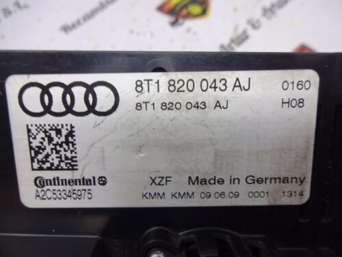 Clima panel de control AUDI A4 A5 Q5 S4 8T1820043AJ A2C53345975