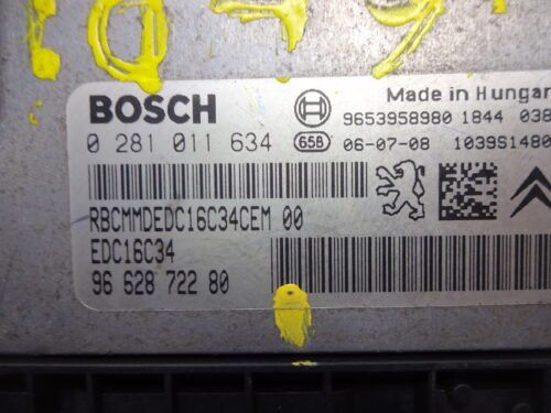 Centralita del motor Peugeot BOSCH 0281011634 9662872280 9653958980