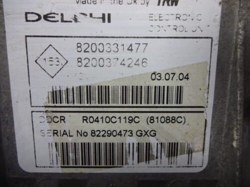 Centralita del motor Renault 8200331477 8200374246 R0410C119C