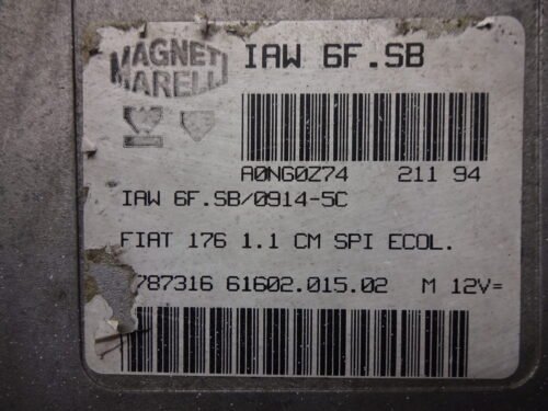 Centralita del motor FIAT PUNTO IAW6FSB IAW 6F.SB 7787316 6160201502