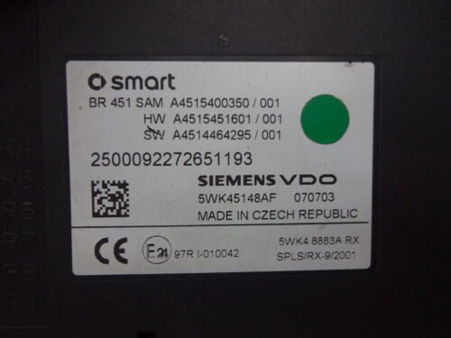 Caja de fusibles Smart Fortwo A4515400350 A4515451601 A4514464295 5WK45148AF