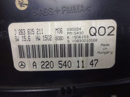 Cuadro de instrumentos Mercedes S W220 A2205401147 0263605211 Q02