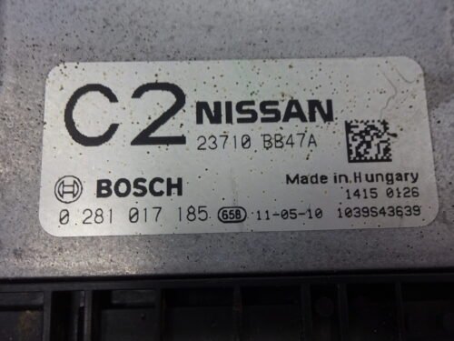 Centralita del motor Nissan Qashqai 0281017185 23710BB47A 23710-BB47A
