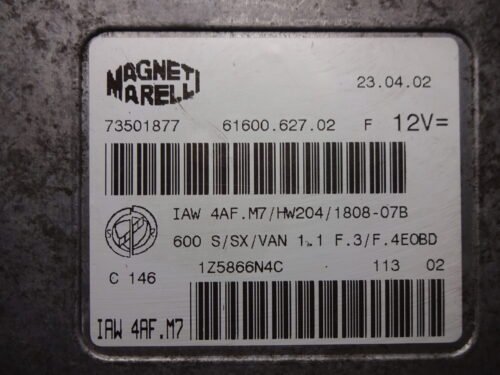 Centralita del motor FIAT IAW 4AF.M7 73501877 6160062702 IAW4AFM7