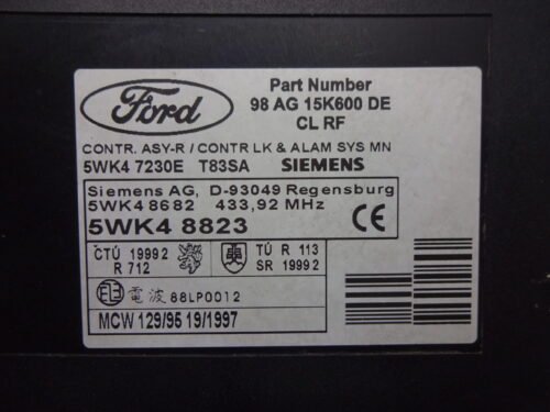 Unidad de control FORD 98AG15K600DE 5WK47230E 5WK48823