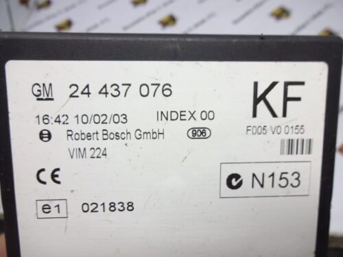 Unidad de control Opel 24437076KF 24437076 KF F005V00155