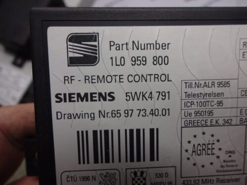 Unidad de control Seat ibiza 1L0959800 5WK4791 1L0959800