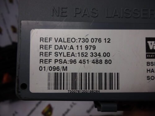 Caja de fusibles Peugeot Citroen 9645148880 BSI N7 73007612