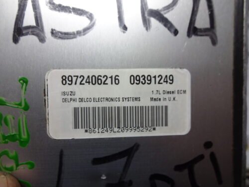 Centralita del motor Opel Astra 1.7 DTI ISUZU DELPHI 8972406216 09391249