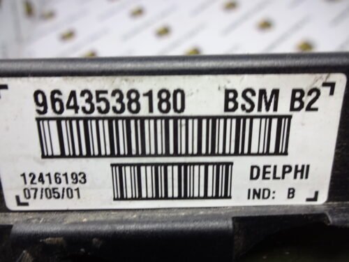 BSM Caja de fusibles Citroen Peugeot 9643538180 BSM B2