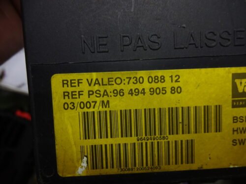 Caja de fusibles CITROEN 9641428080 73002012 VALEO