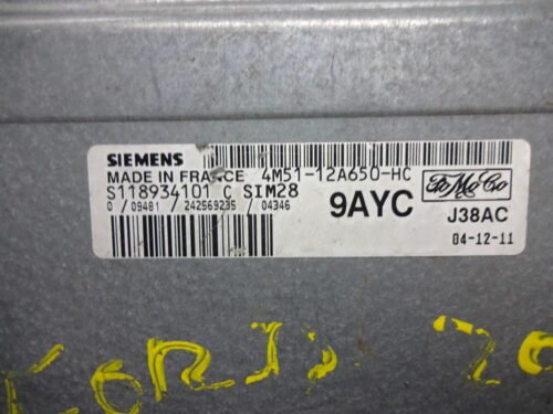 Centralita del motor FORD 4M51-12A650-HC S118934101C 4M5112A650HC SIM28