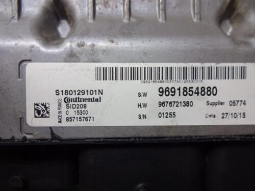 Centralita del motor Peugeot Citroen FIAT 9691854880 S180129101N SID208 9676721380