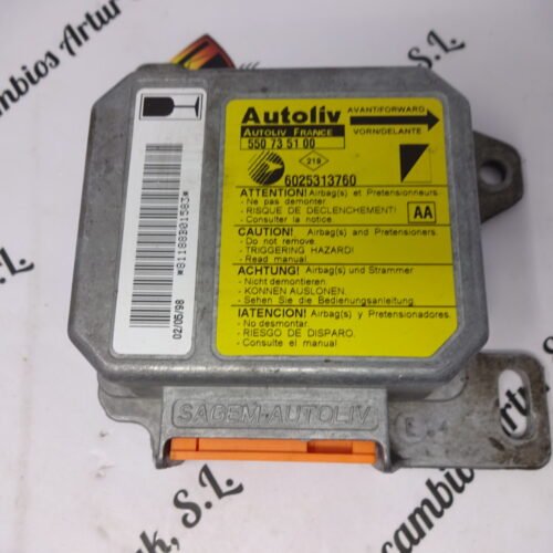 Centralita Airbag Renault 550735100 550 73 51 00 6025313760AA 6025313760 AA
