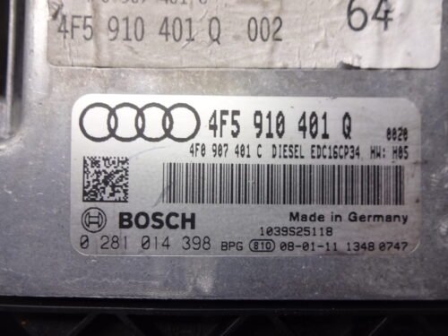 Centralita del motor AUDI A6 0281014398 4F5910401Q 4F0907401C