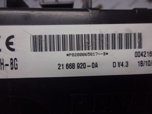 Modulo de control Renault UCH-BG P8200065817B P8200065817-B 21668920-0A