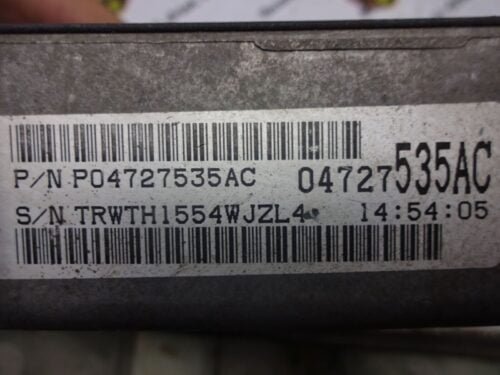 Módulo de control de transmisión CHRYSLER 04727535AC P04727535AC