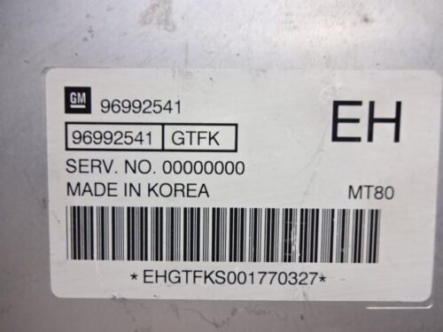 Centralita del motor CHEVROLET 96992541 EH 96992541EH 96992541 GTFK MT80 