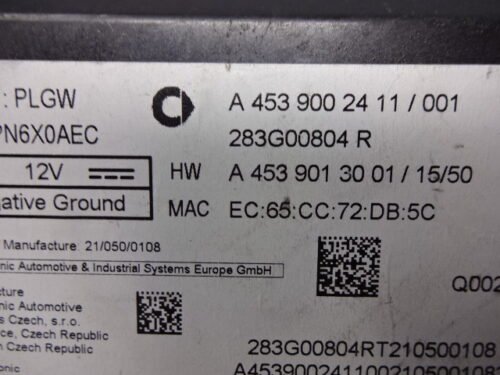 Unidad de control SMART FORTWO A4539002411 A4539013001 283G00804R