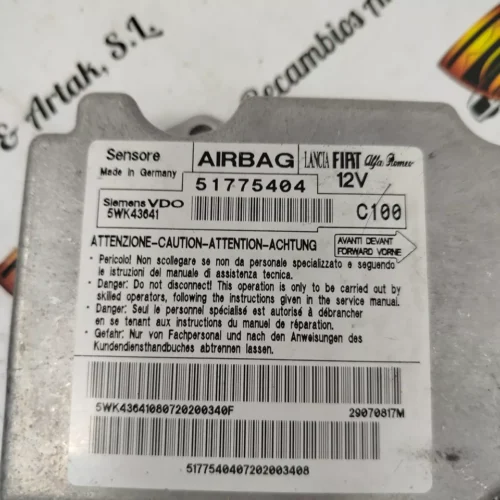 Centralita Fiat Bravo 51775404 5WK43641 SIEMENS VDO 12V C100