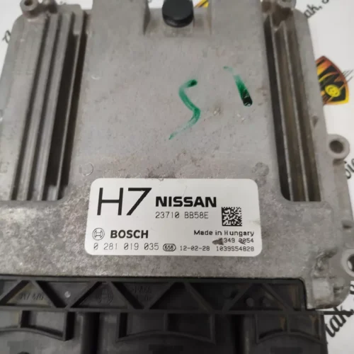 Centralita del motor NISSAN QASHQAI 23710BB58E 0281019035 23710-BB58E