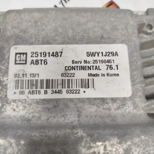 Centralita del motor CHEVROLET CRUZE 25191487 5WY1J29A