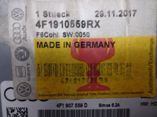 Centralita del motor AUDI A6 4F2910559G 4F1907559D 4F1910559RX 5WP45046