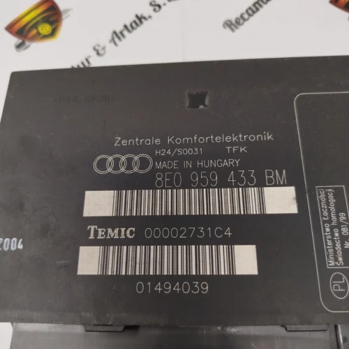 Controlador Confort Audi 8E0959433BM 00002731C4 8EO959433BM
