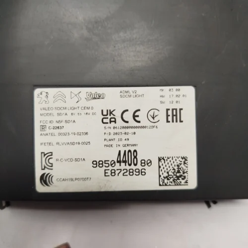 UNIDAD DE CONTROL PEUGEOT 308 9850440880 E872896