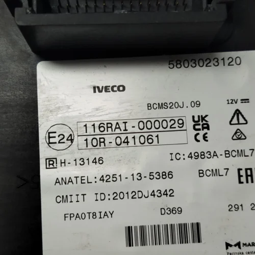 Unidad de control Iveco Daily 5803023120 BCMS20J.09