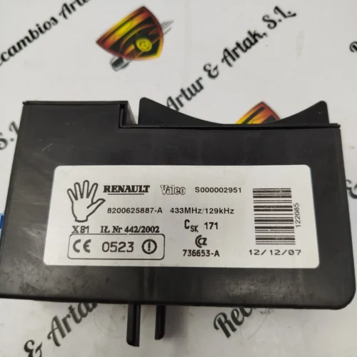 Lector de tarjeta de clave Renault Laguna Espace 8200625887A 8200625887-A