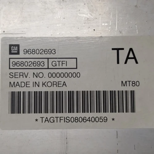 Centralita del motor CHEVROLET 96802693 TA 96802693TA GTFI MT80