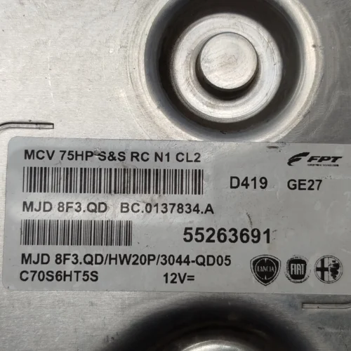 Centralita del motor FIAT FIORINO 55263691 MJD8F3QD BC0137834A