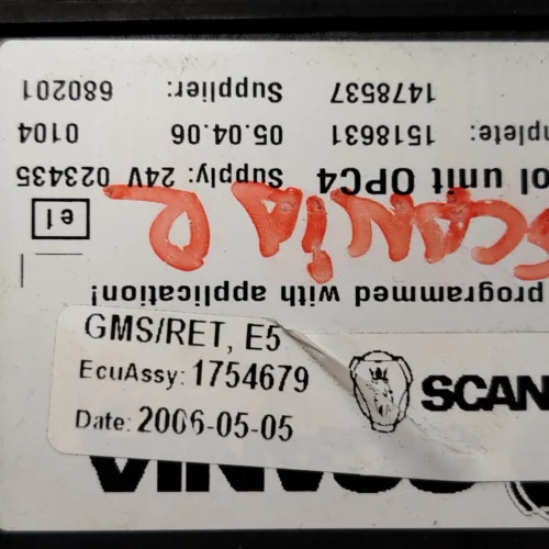 Centralita SCANIA CONTROL UNIT 1518631 1754679 1478537
