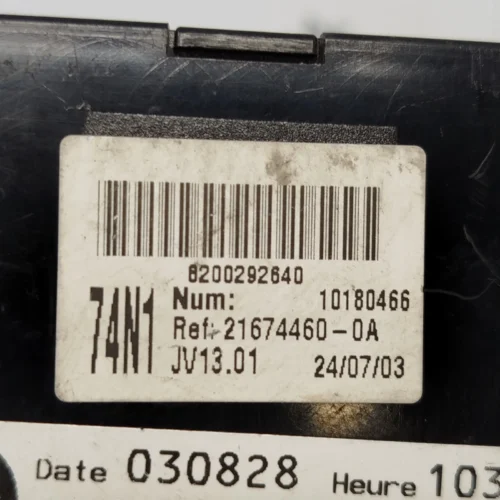 Unidad control RENAULT LAGUNA 8200309015 8200292640 8200283811 74N1 21674460-0A