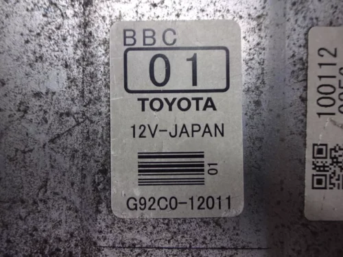 Unidad de control Toyota Auris G92C012011 G92C0-12011 BBC