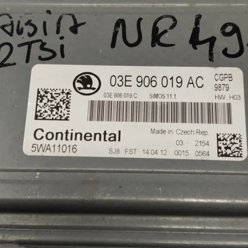 Centralita del motor SKODA FABIA 03E906019AC 5WA11016